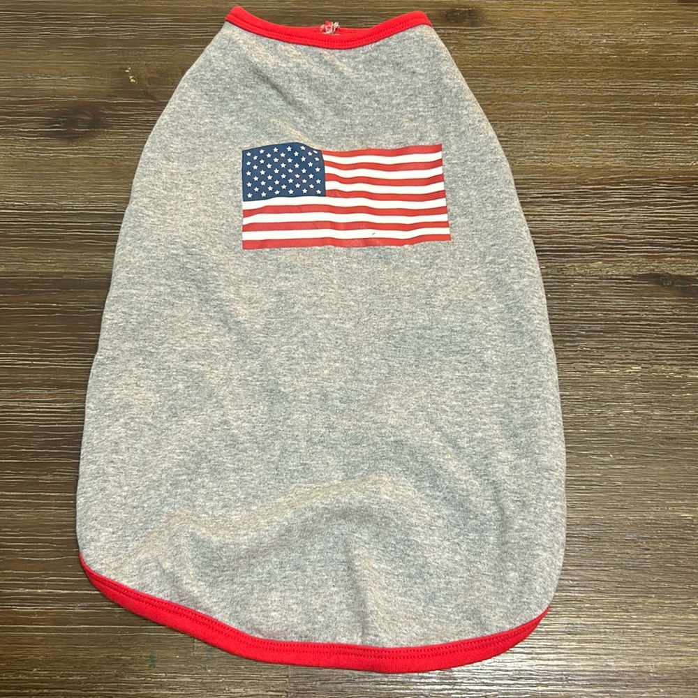 American Flag Dog Tee